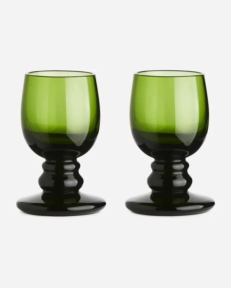 Arket Aperitifglas, 2Er-Set - Grün Grün