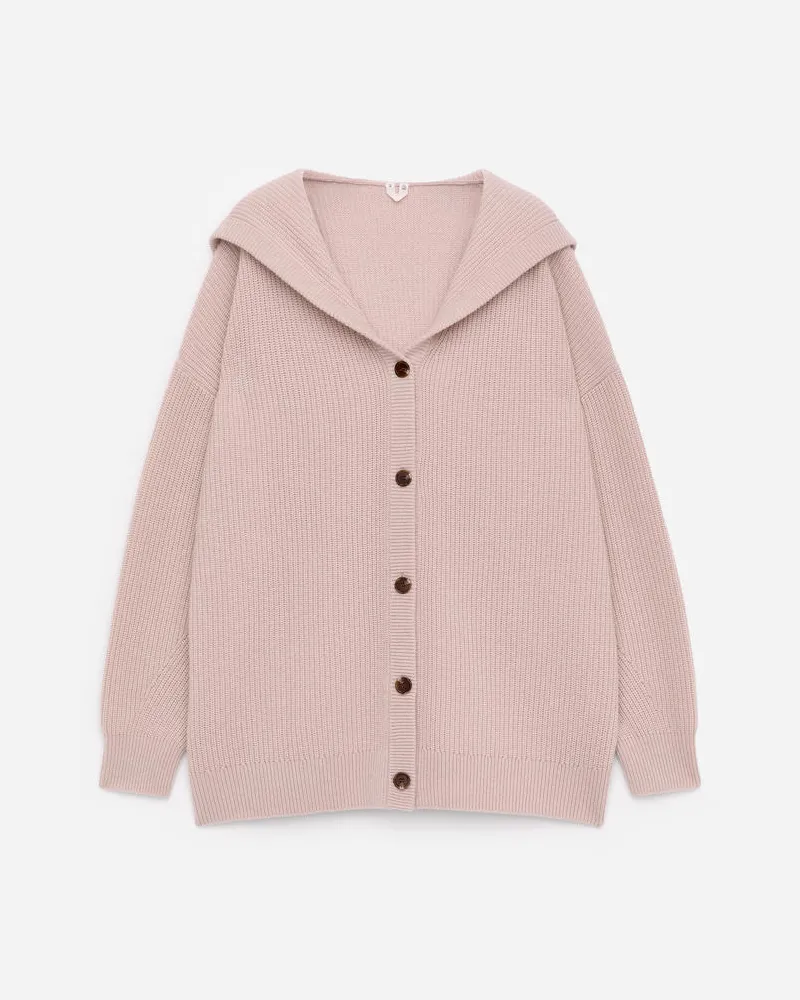 Arket Strickjacke Aus Kaschmir Und Wolle Mit Kapuze -Beige Beige