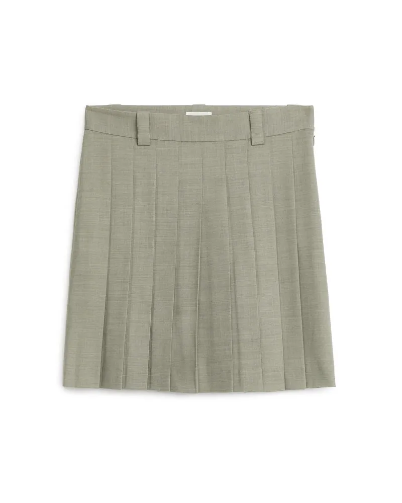 Arket Plissierter Skaterrock - Beige|Braun Beige