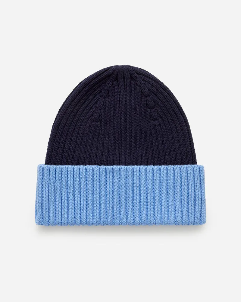 Arket Rippstrickmütze - Blau Blau