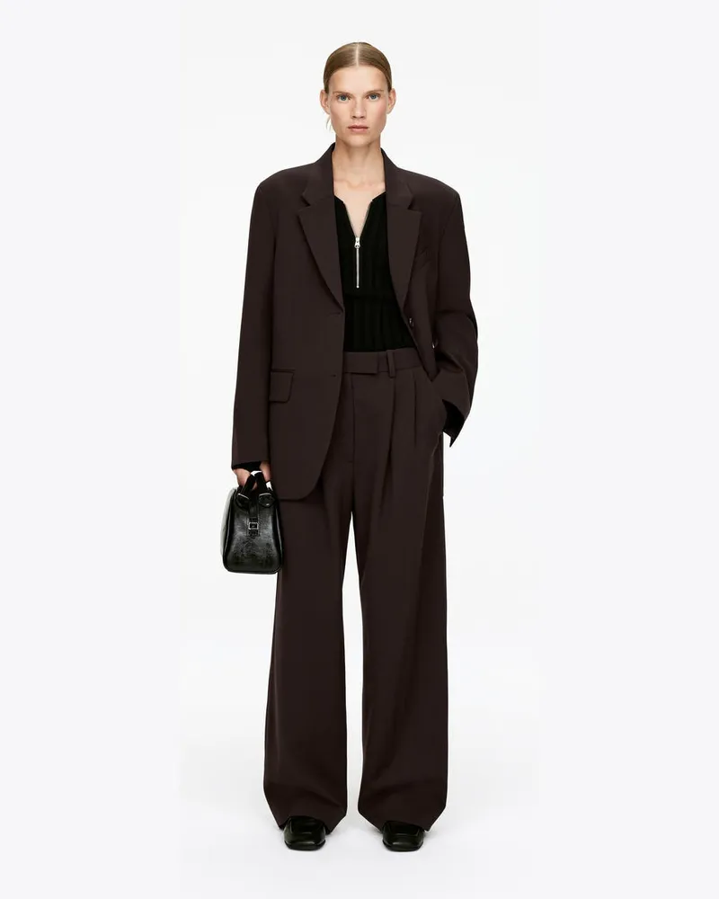 Arket Elegante Hose Mit Weitem Bein -Braun Braun