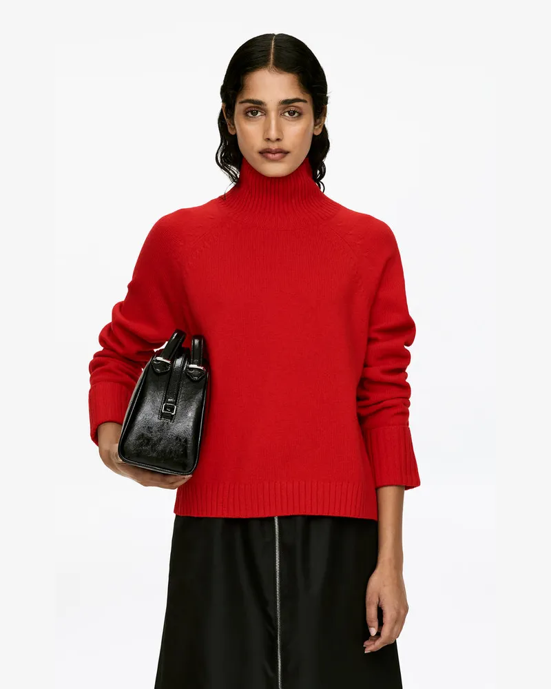 Arket Wollpullover Mit Rollkragen -Rot Rot