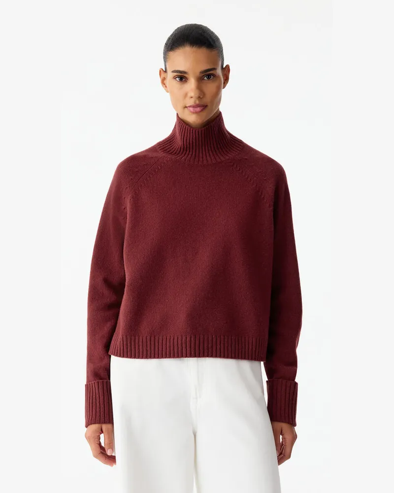 Arket Wollpullover Mit Rollkragen -Rot Rot