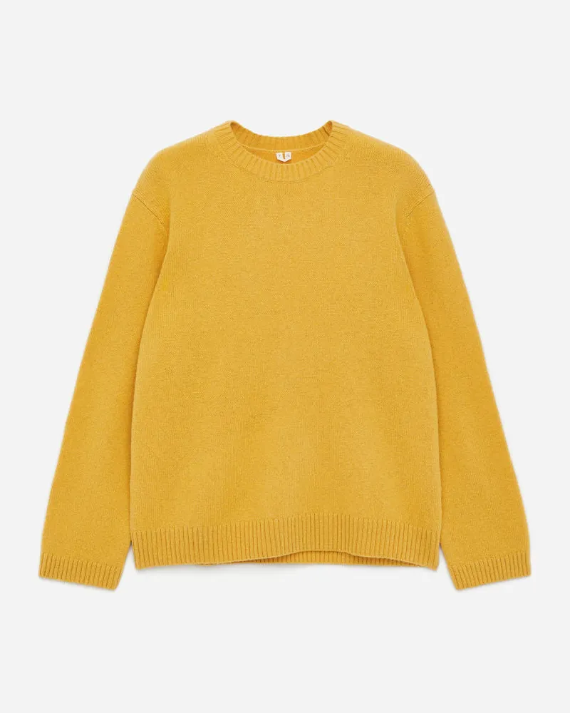 Arket Wollpullover Mit Rundhalsausschnitt -Gelb Gelb