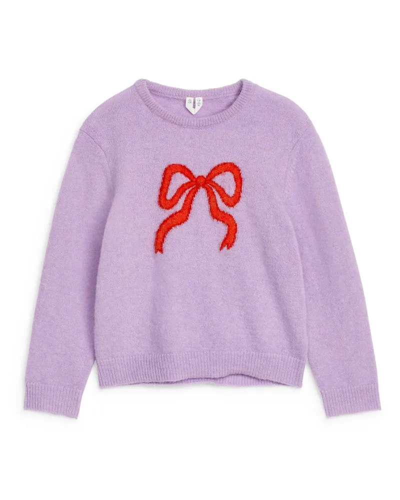 Arket Strickpullover Mit Intarsienmotiv -Lila Lila