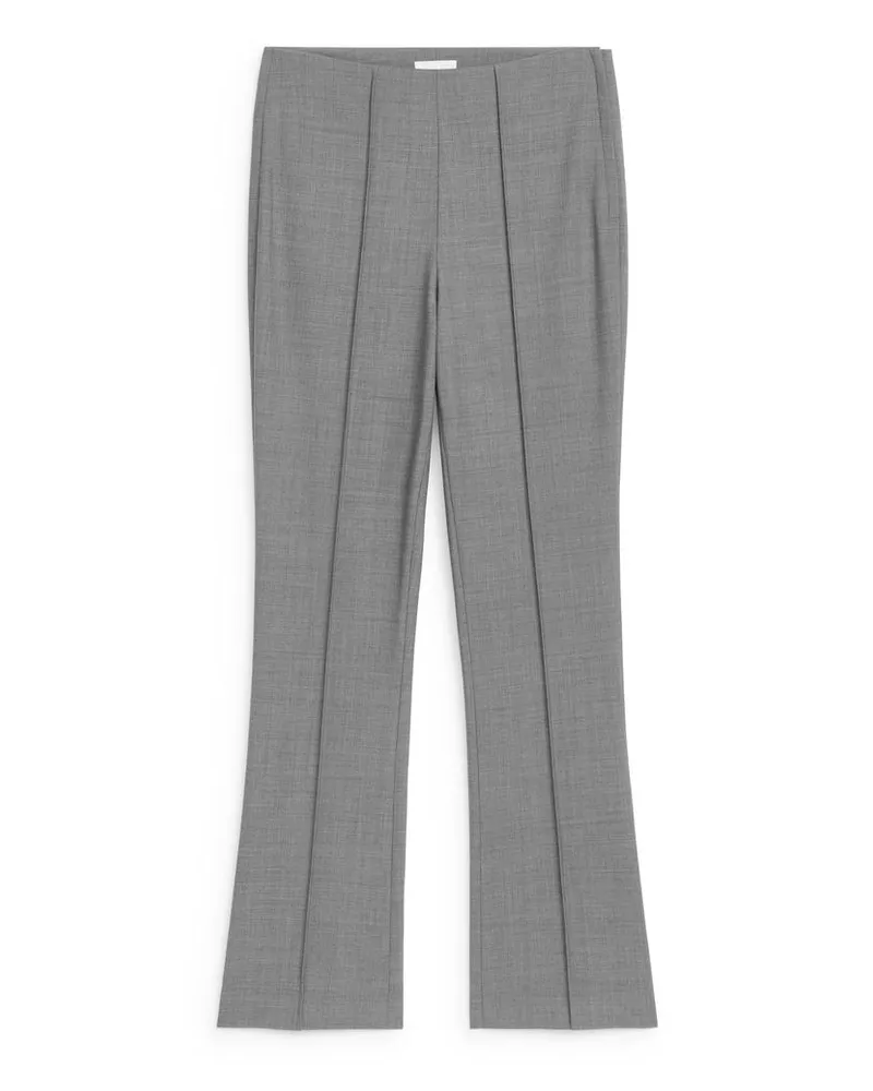 Arket Schmale Hose - Grau Graumeliert
