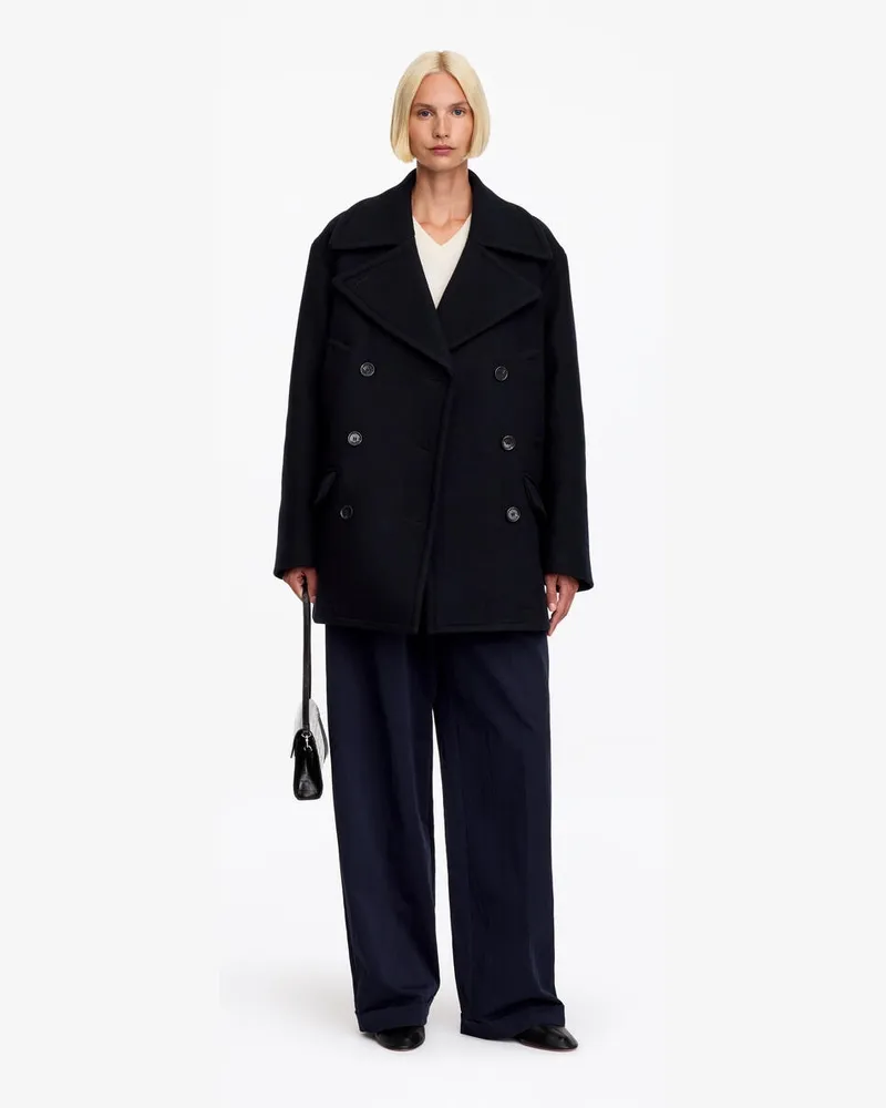 Arket Cabanjacke Aus Wollmischung -Blau Blau