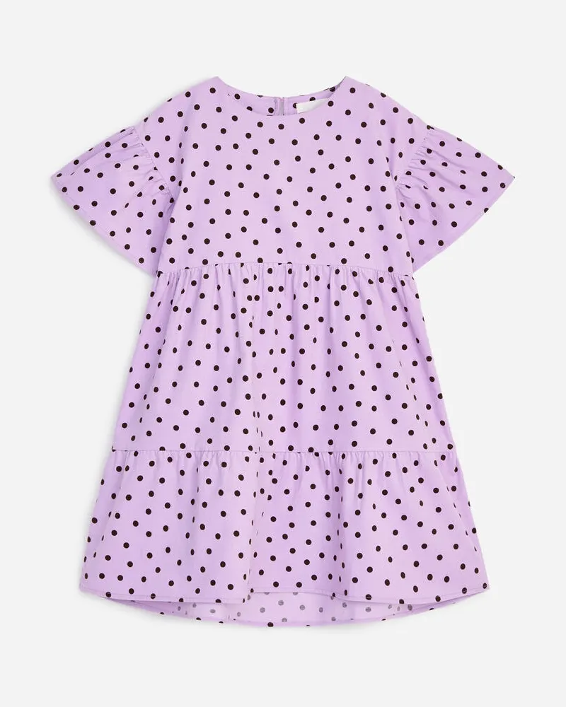 Arket Cordkleid Mit Volant -Lila Lila