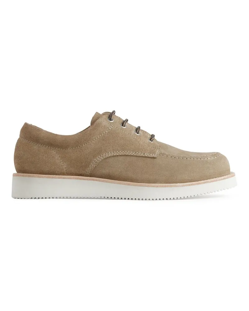 Arket Derby-Schuh Aus Veloursleder Mit Vibram®-Sohle - Beige Beige