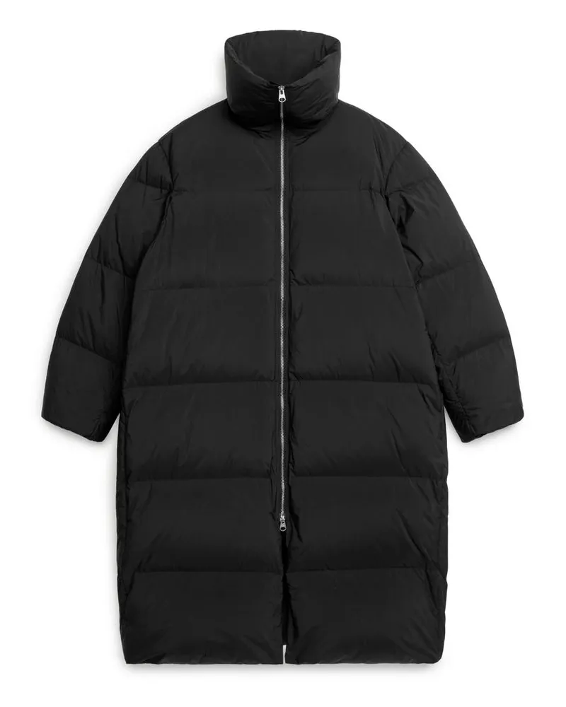 Arket Oversize-Daunenmantel - Schwarz Schwarz