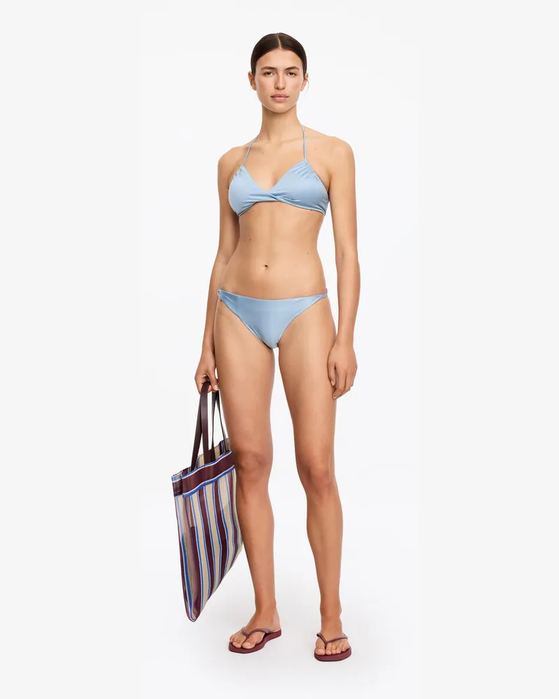 Arket Glänzende Bikinihose -Blau Blau