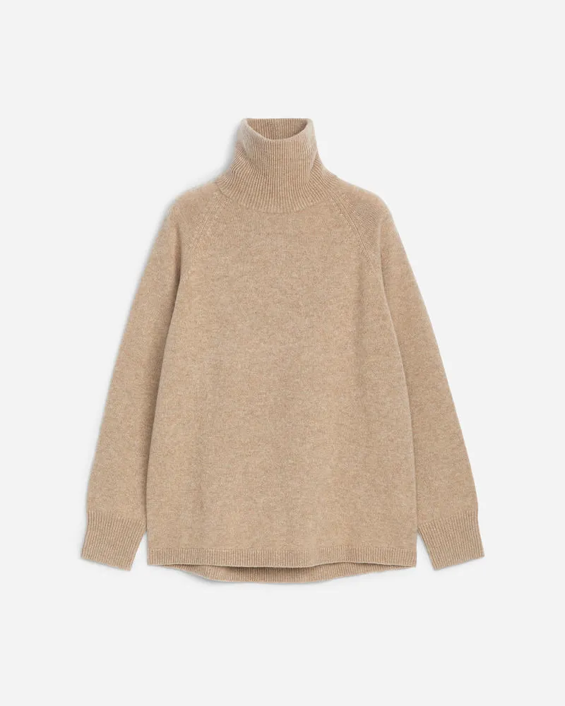 Arket Rollkragenpullover Aus Kaschmir Und Wolle - Beige Beige