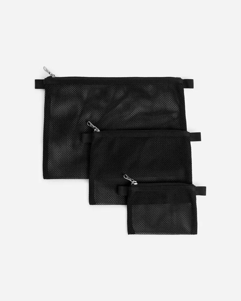 Arket Reise-Kulturtasche Aus Mesh-Material -Schwarz Schwarz