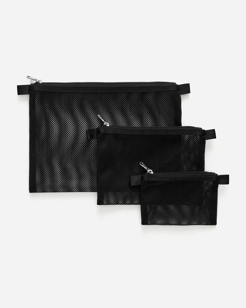 Arket Reise-Kulturtasche Aus Mesh-Material -Schwarz Schwarz