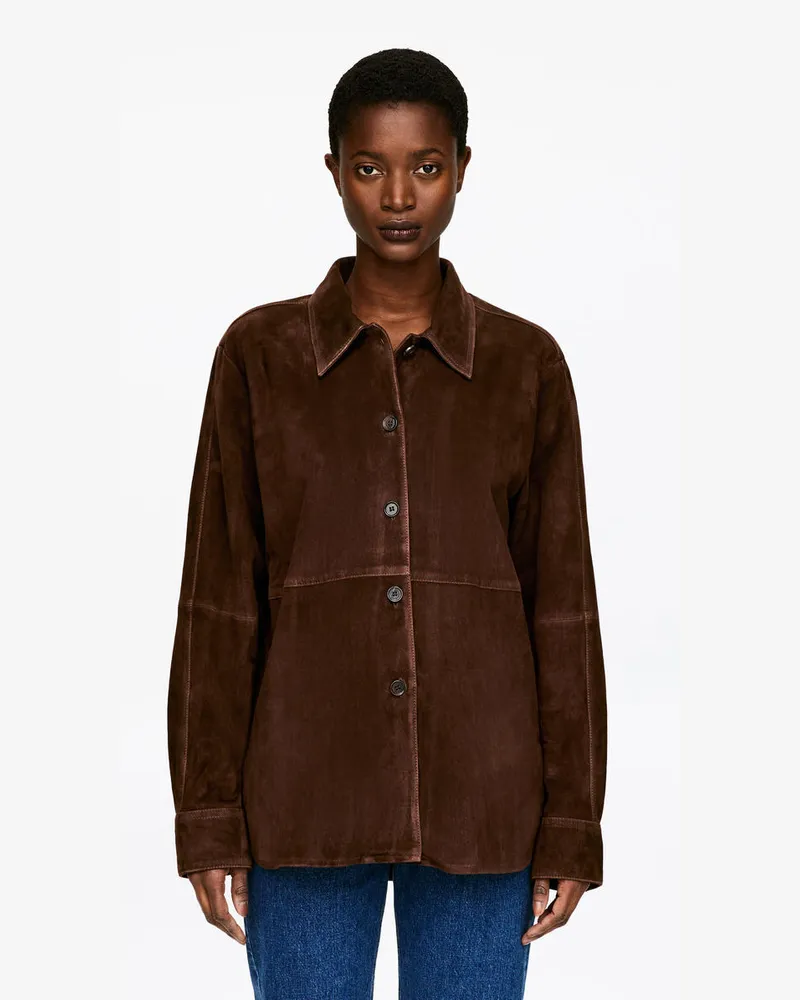 Arket Velourslederhemd -Braun Braun