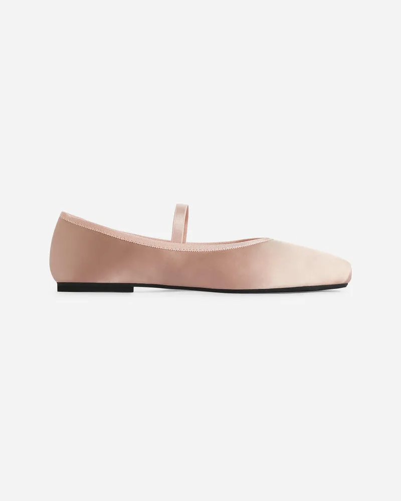 Arket Satin-Ballerina - Rosa Altrosa