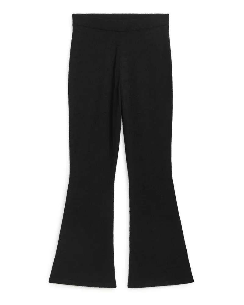 Arket Ausgestellte Bouclé-Hose - Schwarz|Mehrfarbig Schwarz