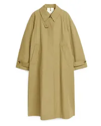 Arket Trenchcoat aus Baumwollmischung Khaki