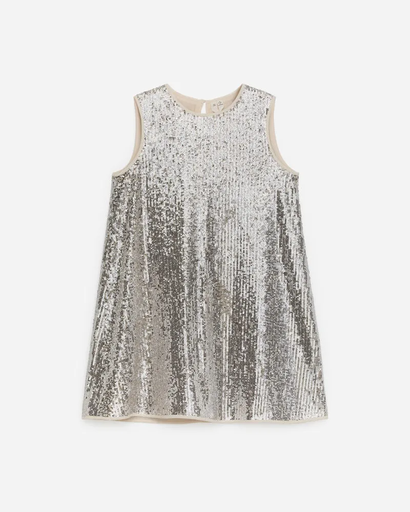 Arket Paillettenkleid -Silberfarben Silberfarben