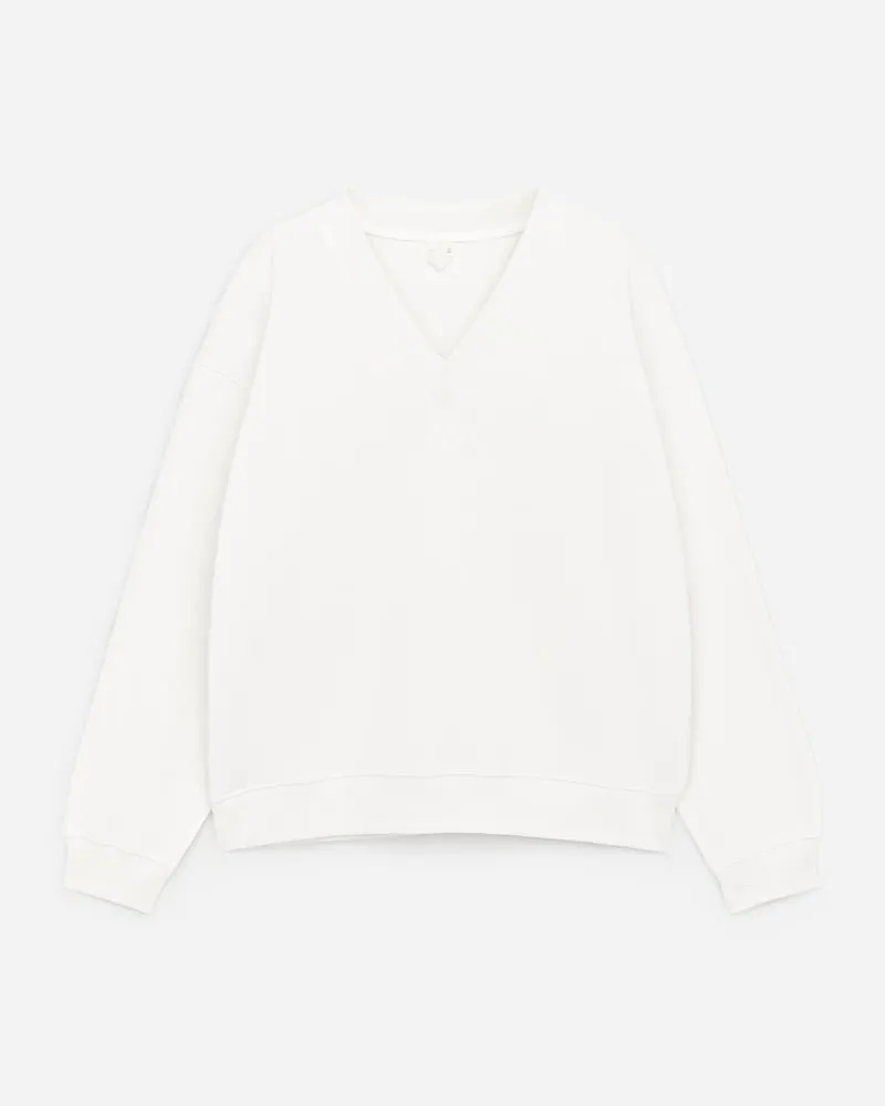 Arket Sweatshirt Mit V-Ausschnitt -Weiß Weiß
