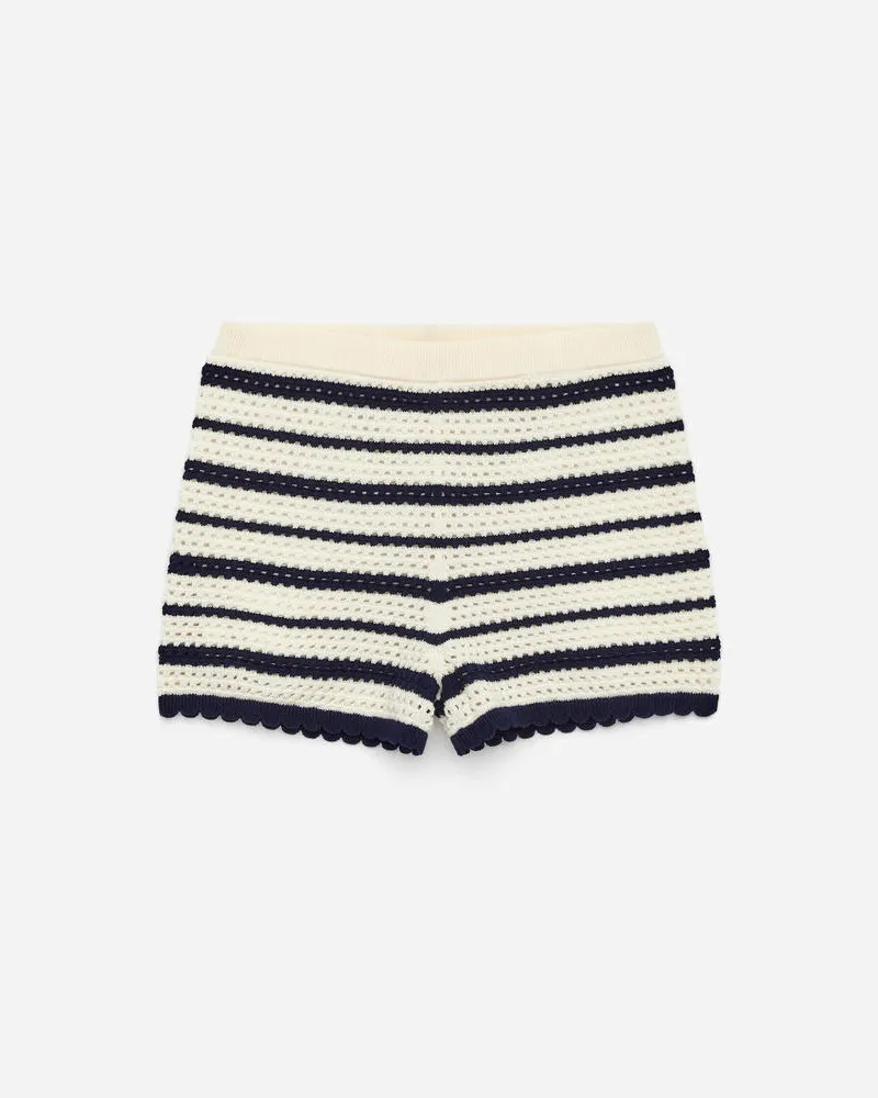 Arket Shorts Im Pointelle-Strick -Blau Blau