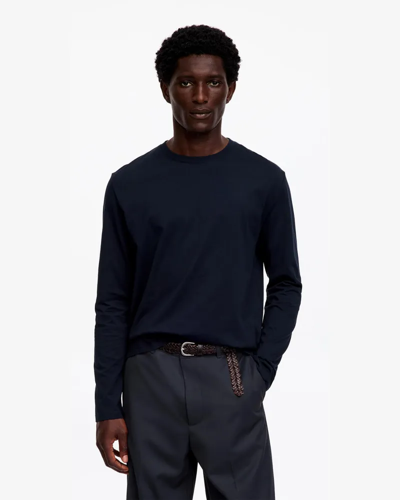 Arket Langarmshirt Mit Normaler Passform -Blau Blau