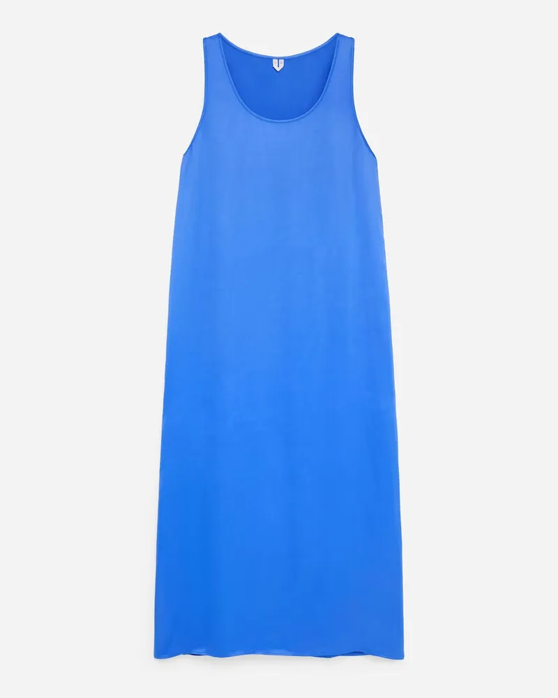 Arket Ärmelloses Satinkleid -Blau Blau