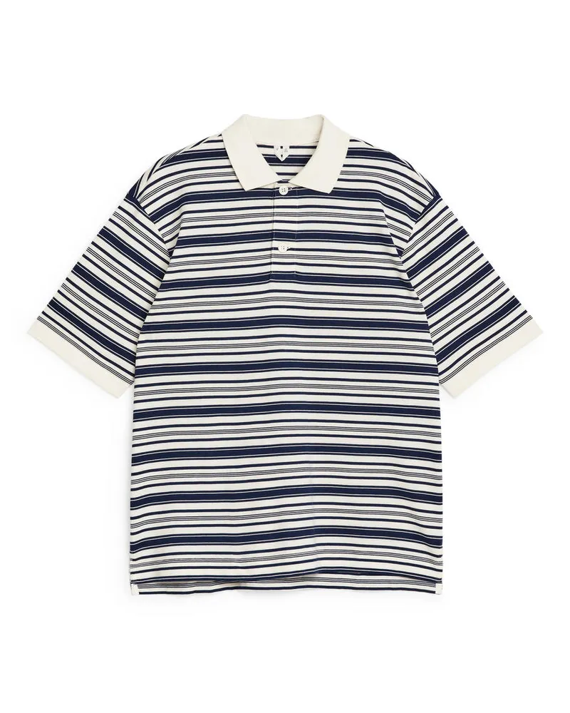 Arket Poloshirt Aus Baumwolle -Blau Blau