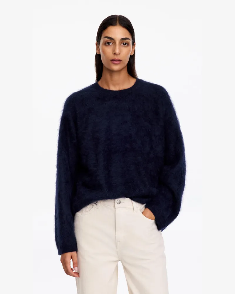 Arket Pullover Aus Gebürstetem Kaschmir​ -Blau Blau
