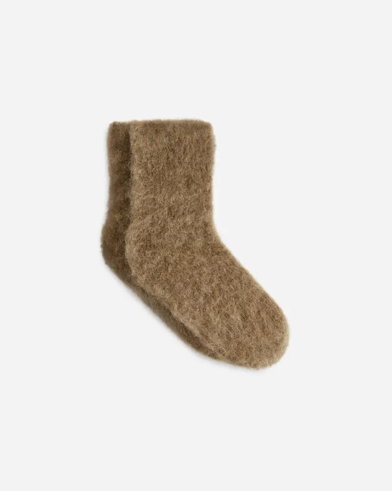 Arket Socken Aus Mohair Und Wolle - Beige|Braun Dunkelbeige
