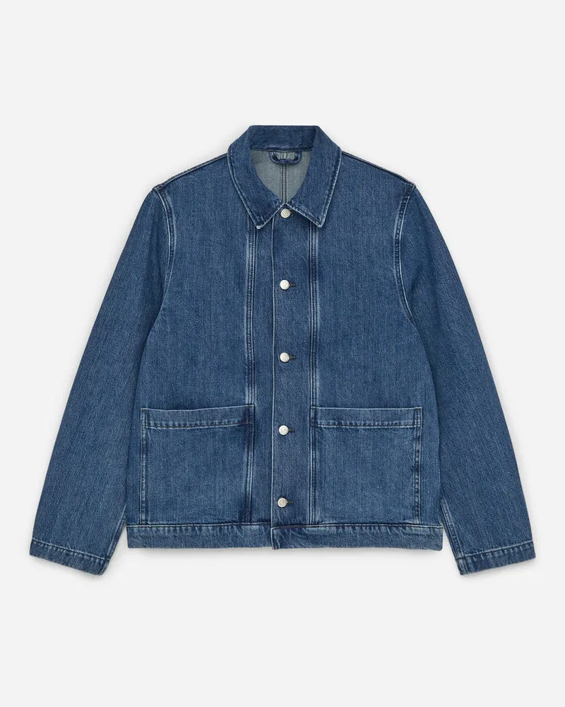 Arket Overshirt Aus Denim - Blau Verwaschenes