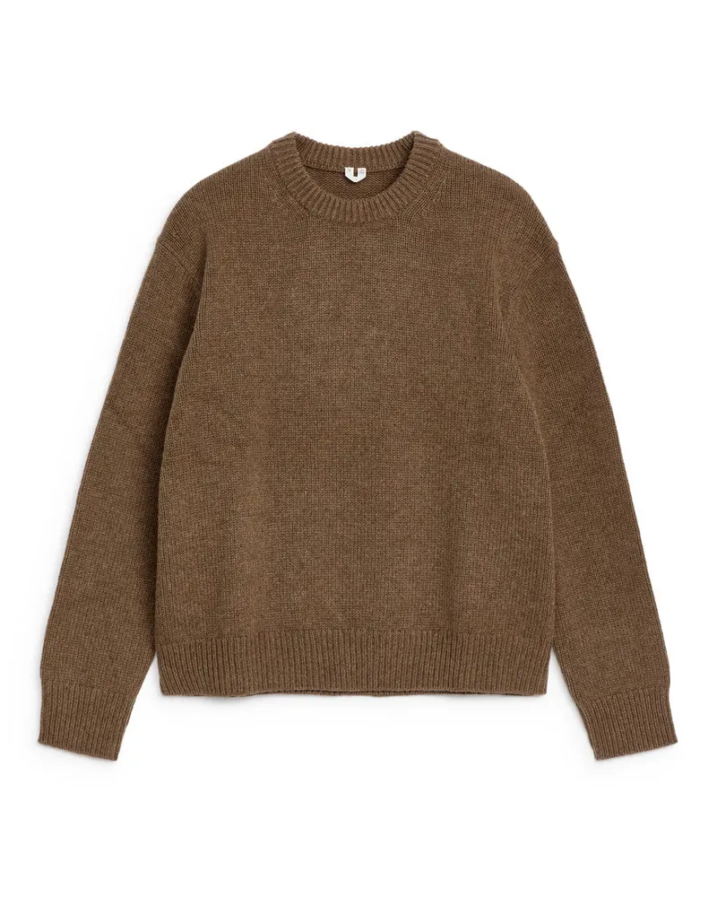Arket Strickpullover Aus Schwerer Wollmischung - Braun Braun