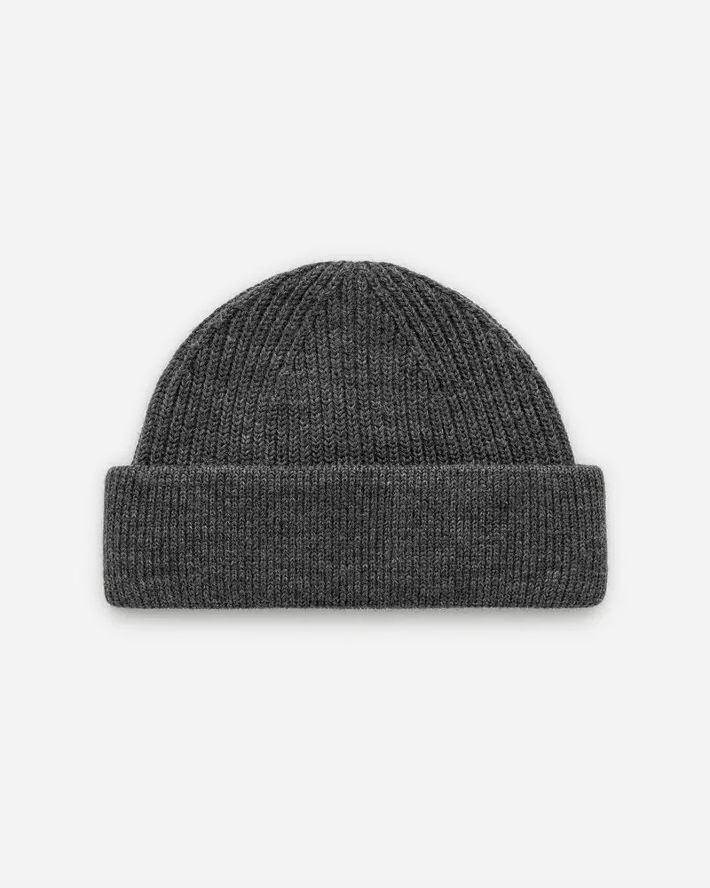 Arket Gerippte Beanie Aus Wollmix -Grau Grau