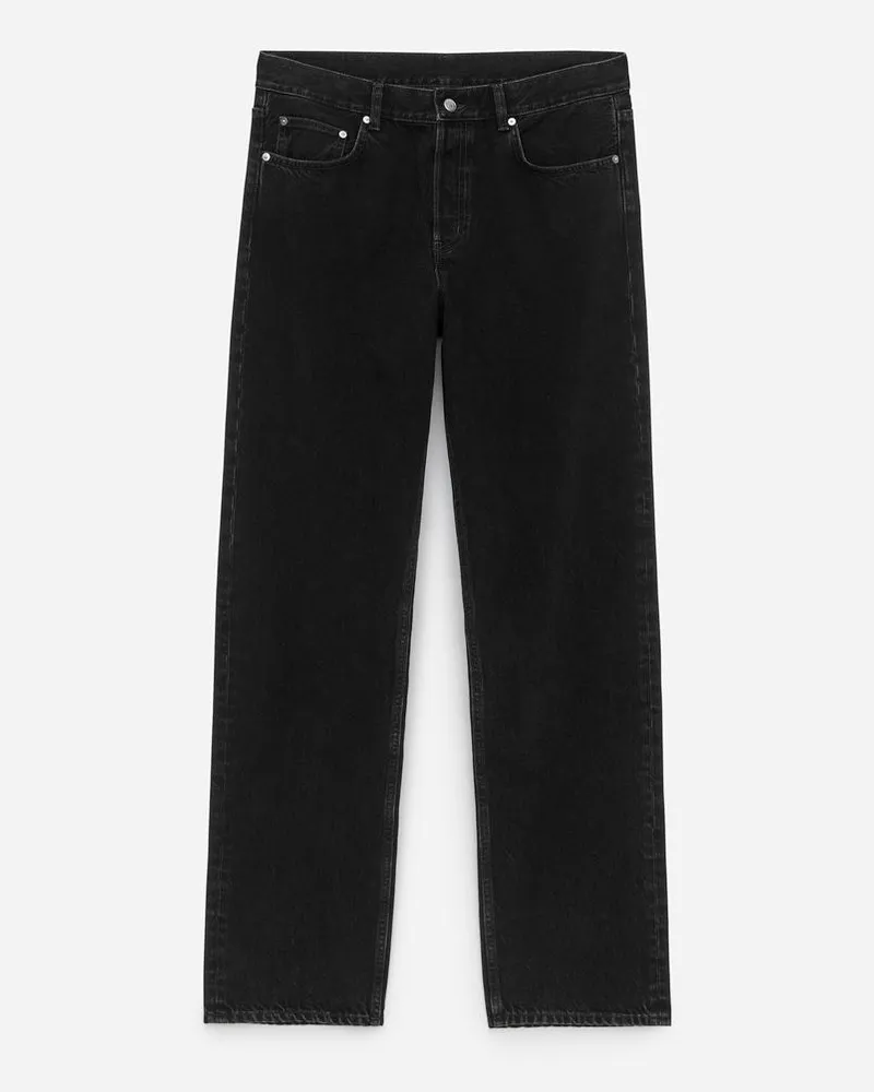 Arket Ocean Loose Straight Jeans - Schwarz Schwarz