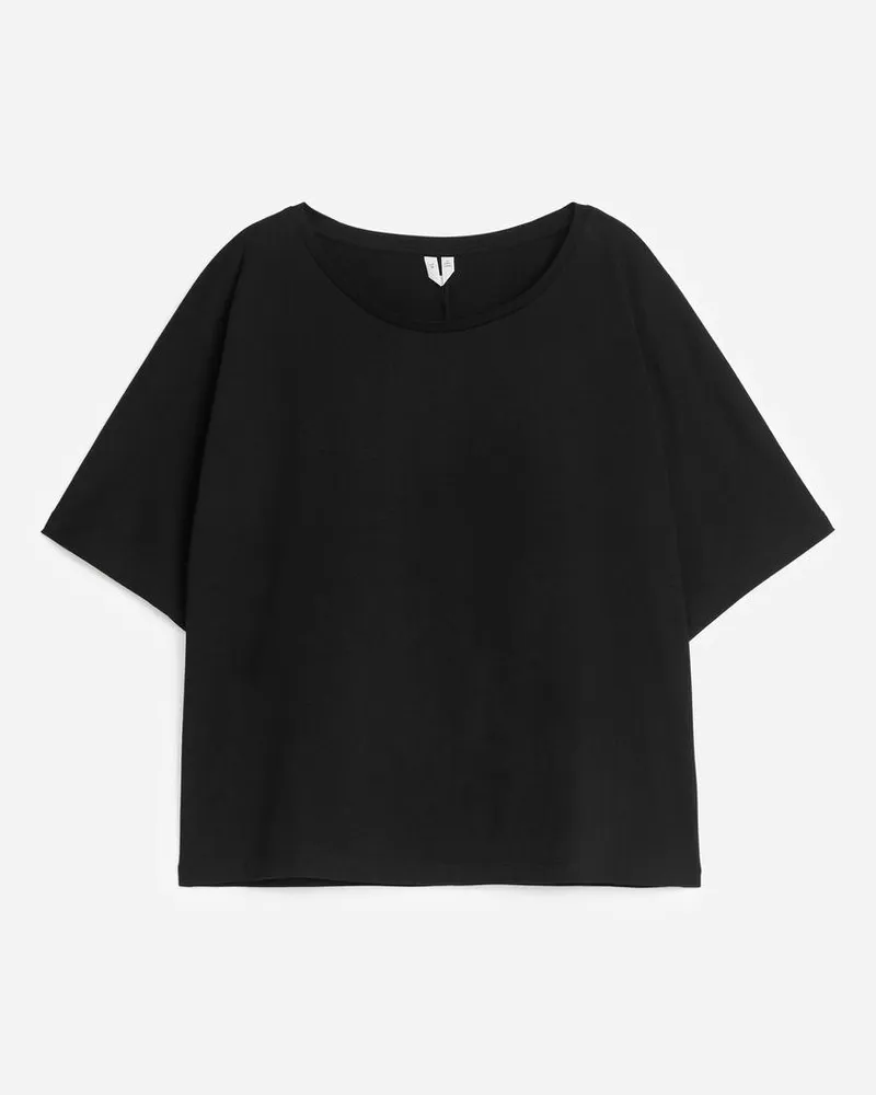Arket Lockeres T-Shirt - Schwarz Schwarz