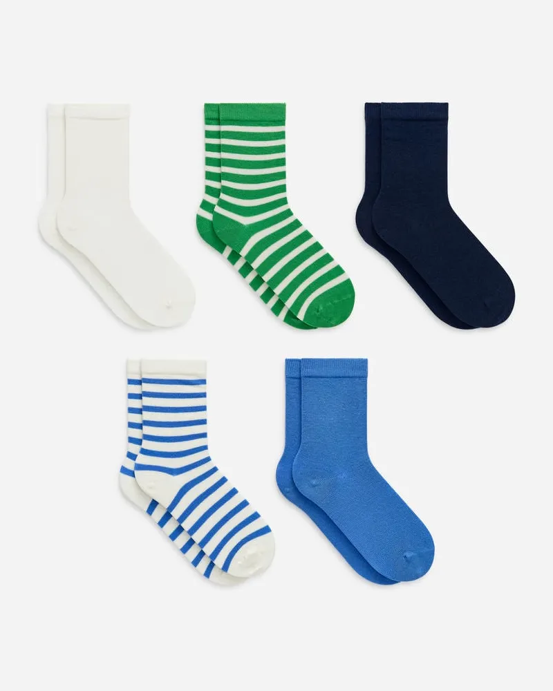 Arket Baumwollsocken 5er-Pack -Blau Blau