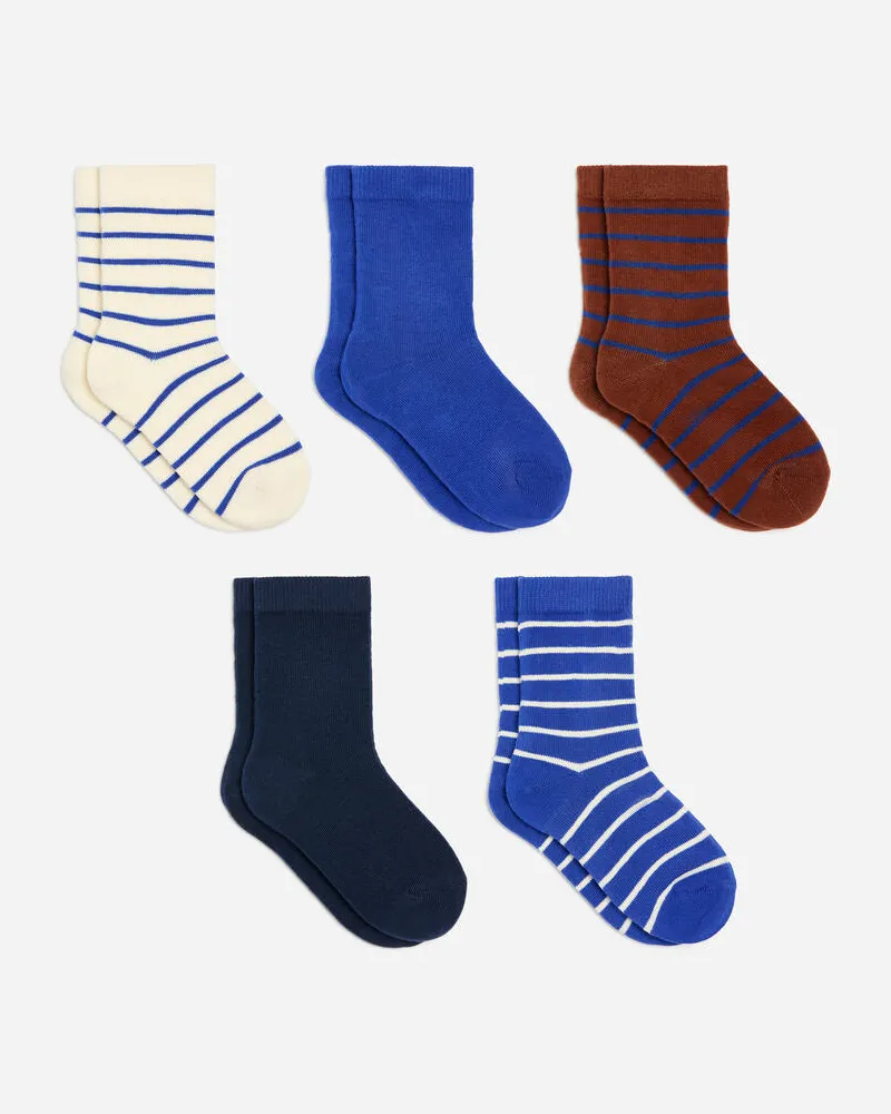 Arket Baumwollsocken 5er-Pack -Blau Blau