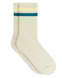 Arket Sportliche Baumwollsocken Weiß