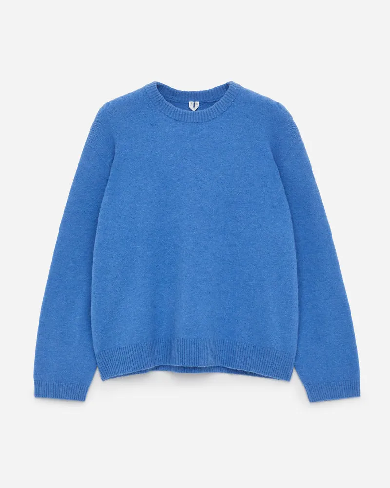 Arket Pullover Aus Alpakawolle Und Wolle - Blau Knallblau