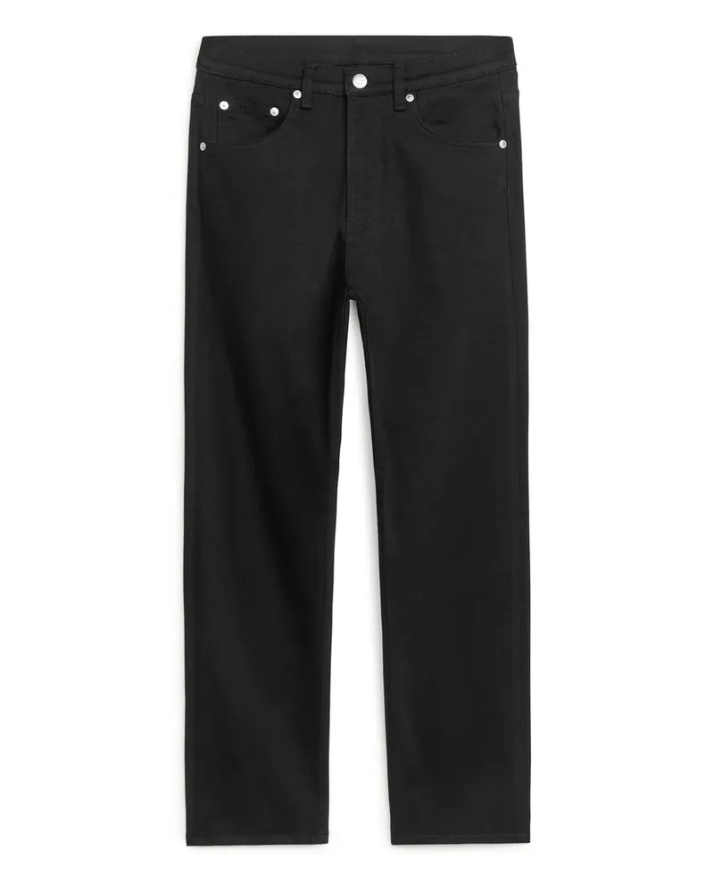 Arket Jade Cropped Slim Jeans - Schwarz Schwarz