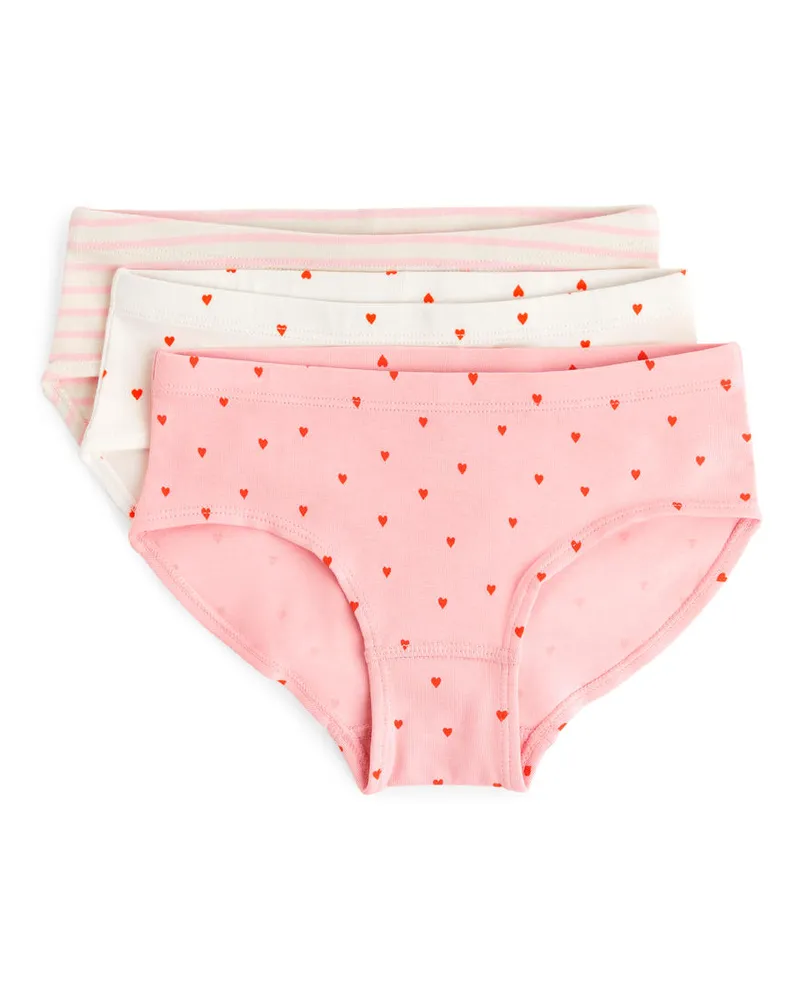 Arket Slips Aus Baumwoll-Jersey - Mehrfarbig|Rosa|Weiß Rosa