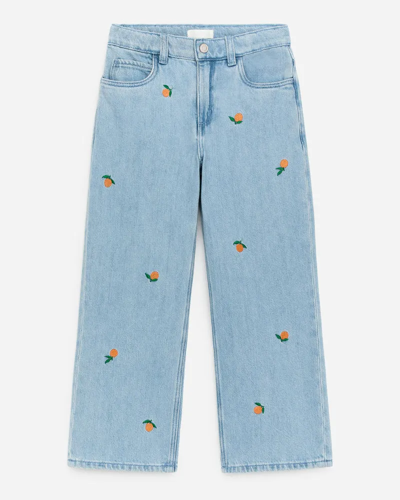 Arket Bestickte Jeans -Blau Blau