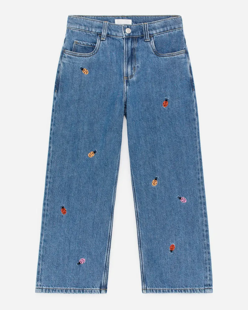 Arket Bestickte Jeans -Blau Blau