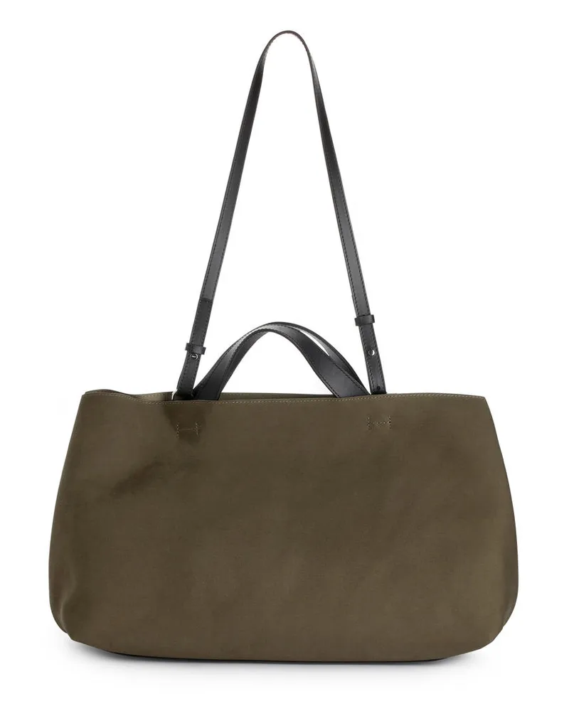 Arket Mittelgroße Tragetasche Mit Lederbesatz -Grün Grün