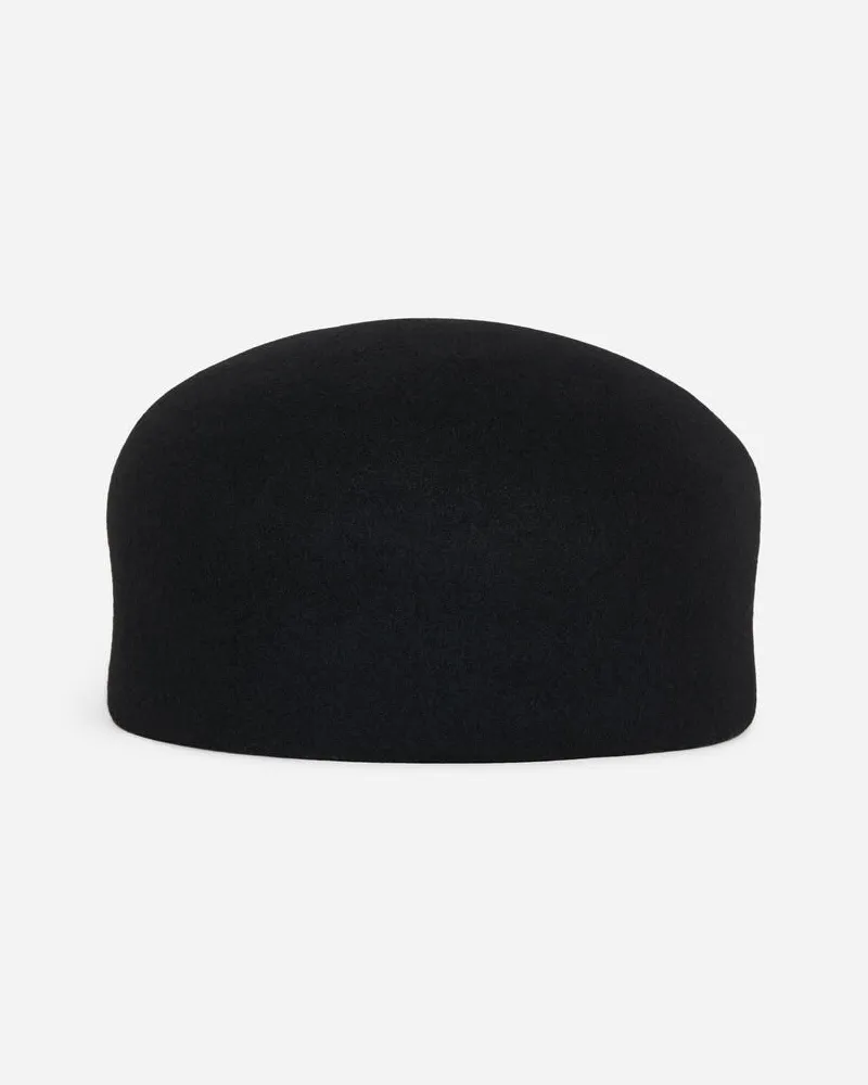 Arket Hut Aus Wollwalk -Schwarz Schwarz