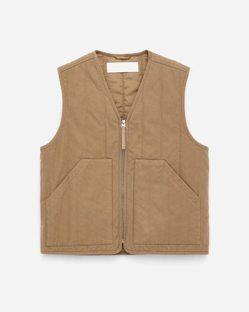 Arket Gesteppte Workwear-Weste -Beige Beige