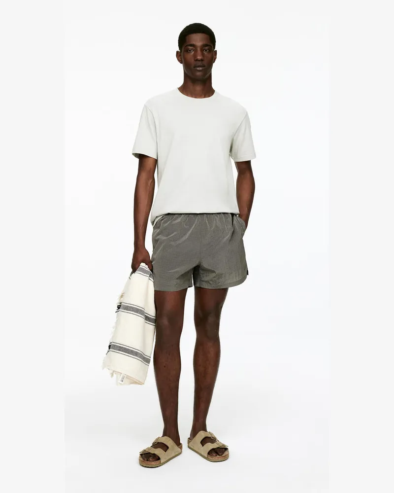 Arket Ripstop-Badeshorts -Grau Grau