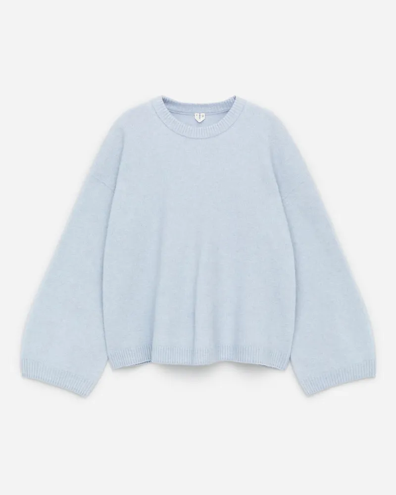 Arket Pullover Aus Alpakawolle Und Wolle - Blau Hellblau