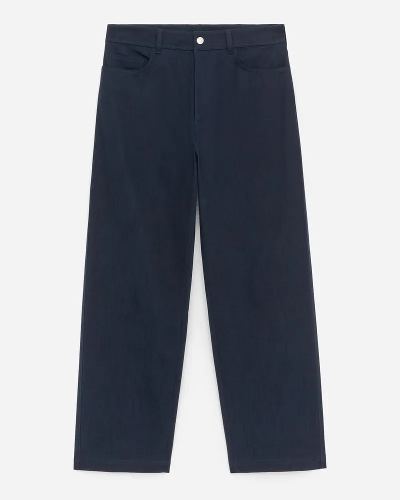 Arket Lockere Hose Aus Baumwolltwill -Blau Blau