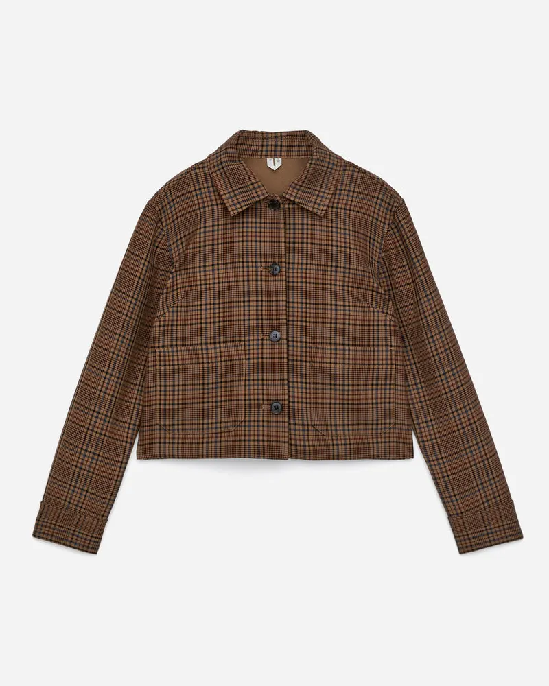 Arket Kariertes Overshirt -Braun Braun